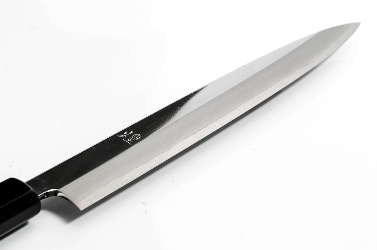 煌 V金10号 鏡面仕上 漆塗り錫ちらし柄 柳刃包丁 – 堺一文字光秀