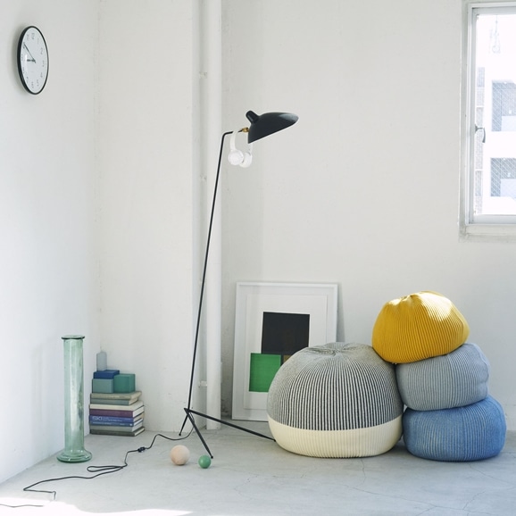 MINI PUUF MELANGE Asian blue｜1人掛け｜IDEE SHOP Online