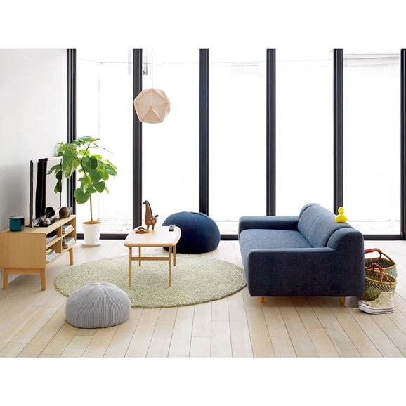 IDEE イデー MINI PUUF プーフ Black×Navy MIX 在庫限り】 PUUF Navy｜1人