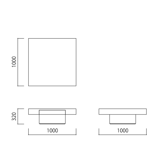 De-foe SQUARE LOW TABLE Walnut｜ローテーブル｜IDEE SHOP Online