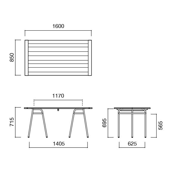 SOUDIEUX TABLE 1600｜ダイニングテーブル｜IDEE SHOP Online