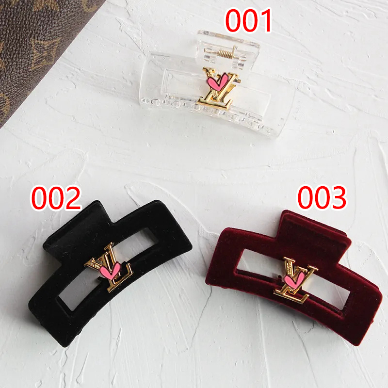 ヴィトン LV ヘアクリップ アクセサリー 髪留め ブランド シンプル