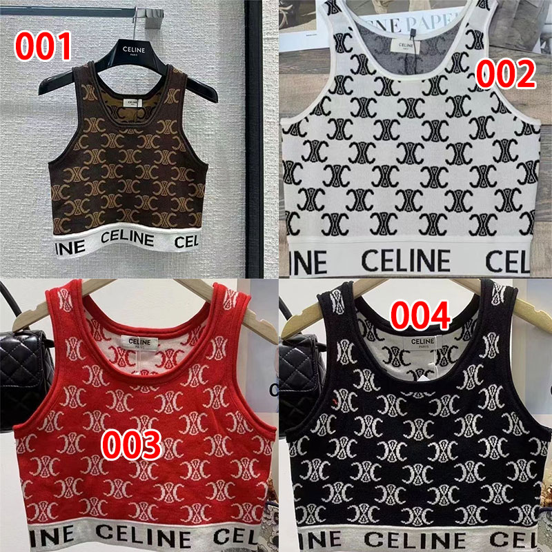 CELINE セリーヌハイブランドショート丈タンクトップ レディース