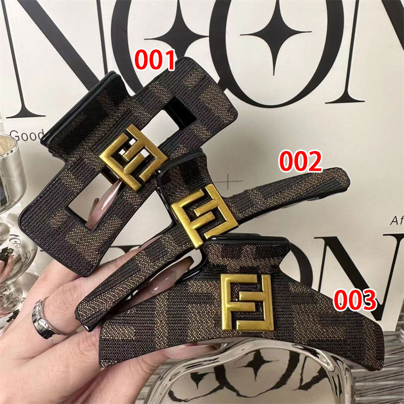 フェンディヘアクリップ 大きめ Fendi バンスクリップ 髪留め クリップ