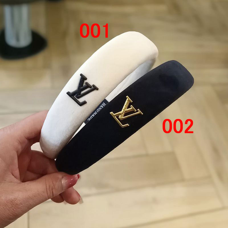 ルイヴィトン カチューシャ 白黒 ブランドかわいいブランドリボン