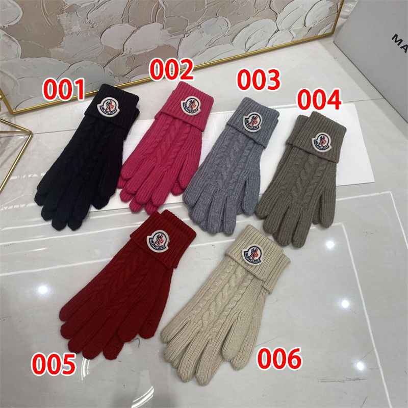 モンクレールブランドニット手袋 メンズ 冬 防寒 Monclerウールニット