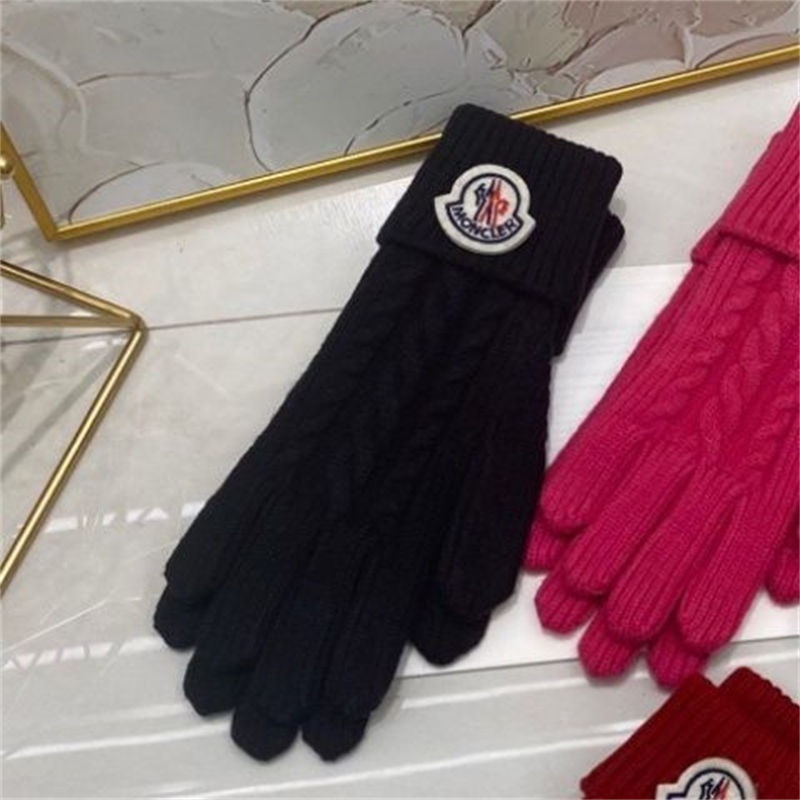 MONCLER MONCLER モンクレール 手袋 Lサイズ ウール ネイビー 男女兼用