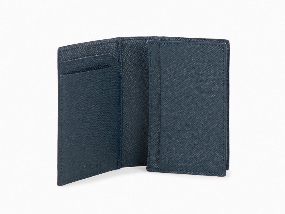 Montblanc Sartorial Card holder, Leather, Blue, 131580 - Iguana Sell