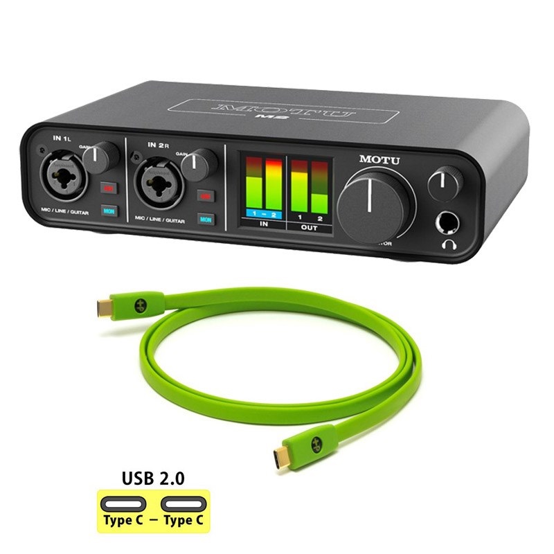 MOTU M2 オーディオインターフェイス オヤイデType-A to C MOTU M2 +