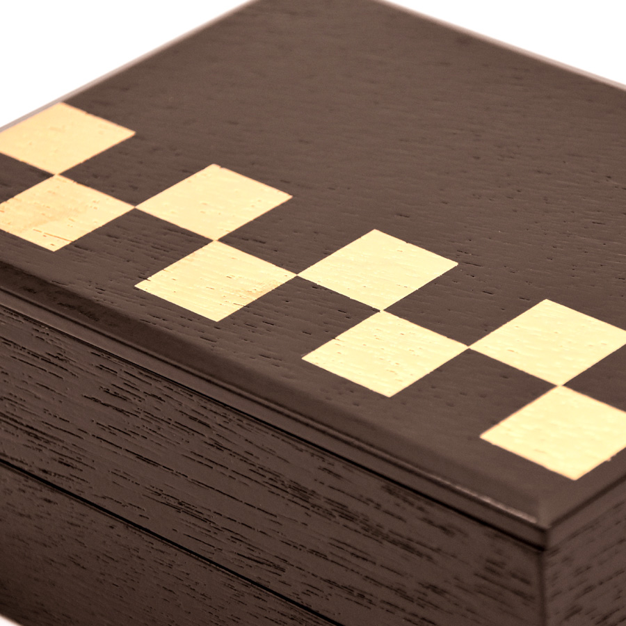 長角二段重 金市松 仕切付き 木製 漆器の井助