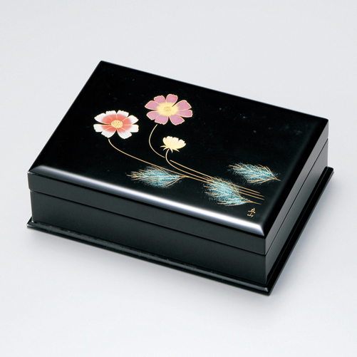 宝石箱 コスモス沈金 木製 漆塗り (製造中止) 漆器の井助