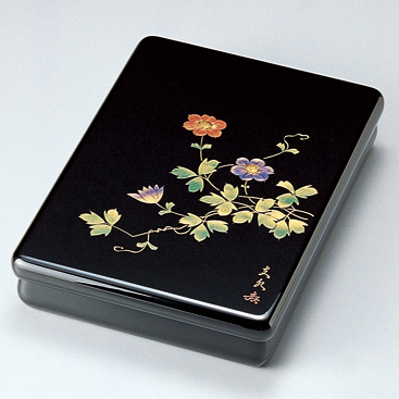 文庫 沈金鉄線 黒 漆塗り・木製 11-14003 (製造中止) 漆器の井助