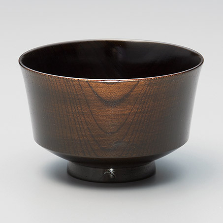 汁椀 Keyaki 黒/赤 漆塗り・木製 12-01607/01608 漆器の井助