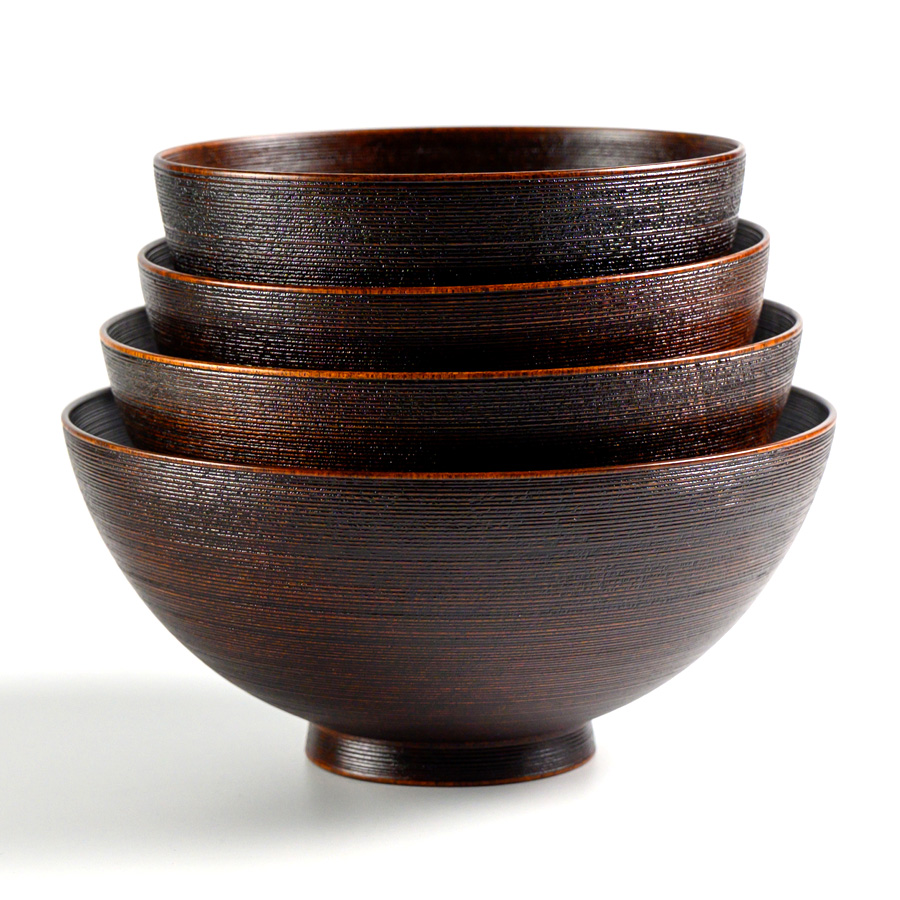 富貴漆椀 4寸 木製 漆塗り 木のお椀・味噌汁椀 漆器の井助