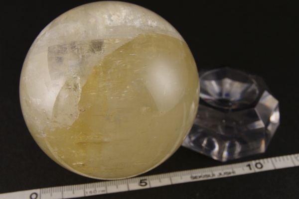 イエローカルサイト 丸玉 78.5mm 天然石販売 名取貴石 天然石原石