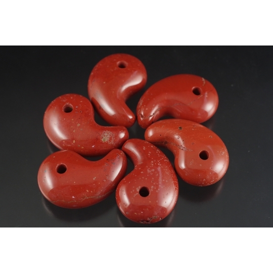 レッドジャスパー勾玉ペンダント 販売 天然石原石鉱物結晶アクセサリ