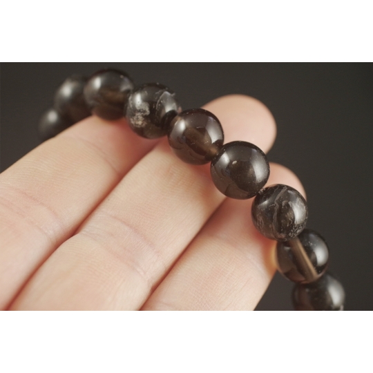 和田峠産黒曜石12mmブレスレット 天然石ブレス販売 名取貴石