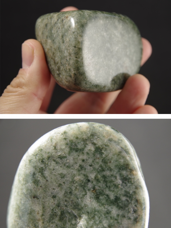 埼玉県寄居町産翡翠 原石磨き409g 天然石販売 名取貴石 天然石原石
