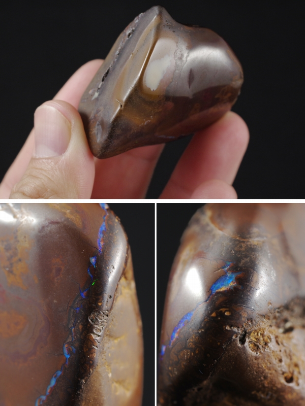 ボルダーオパール原石磨き 68g 天然石販売 名取貴石 天然石原石鉱物