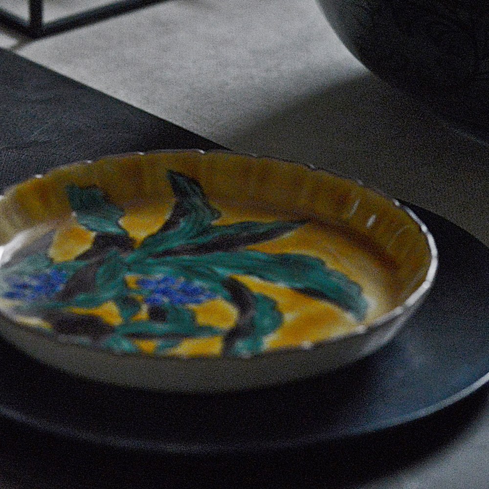 瑛生の器（九谷美陶園）｜瑛生の器 九谷美陶園 万年青文様四寸皿｜作家