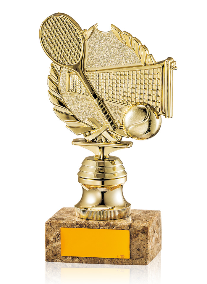 コンパクトサイズのテニス用ブロンズトロフィーテニストロフィーJG-B