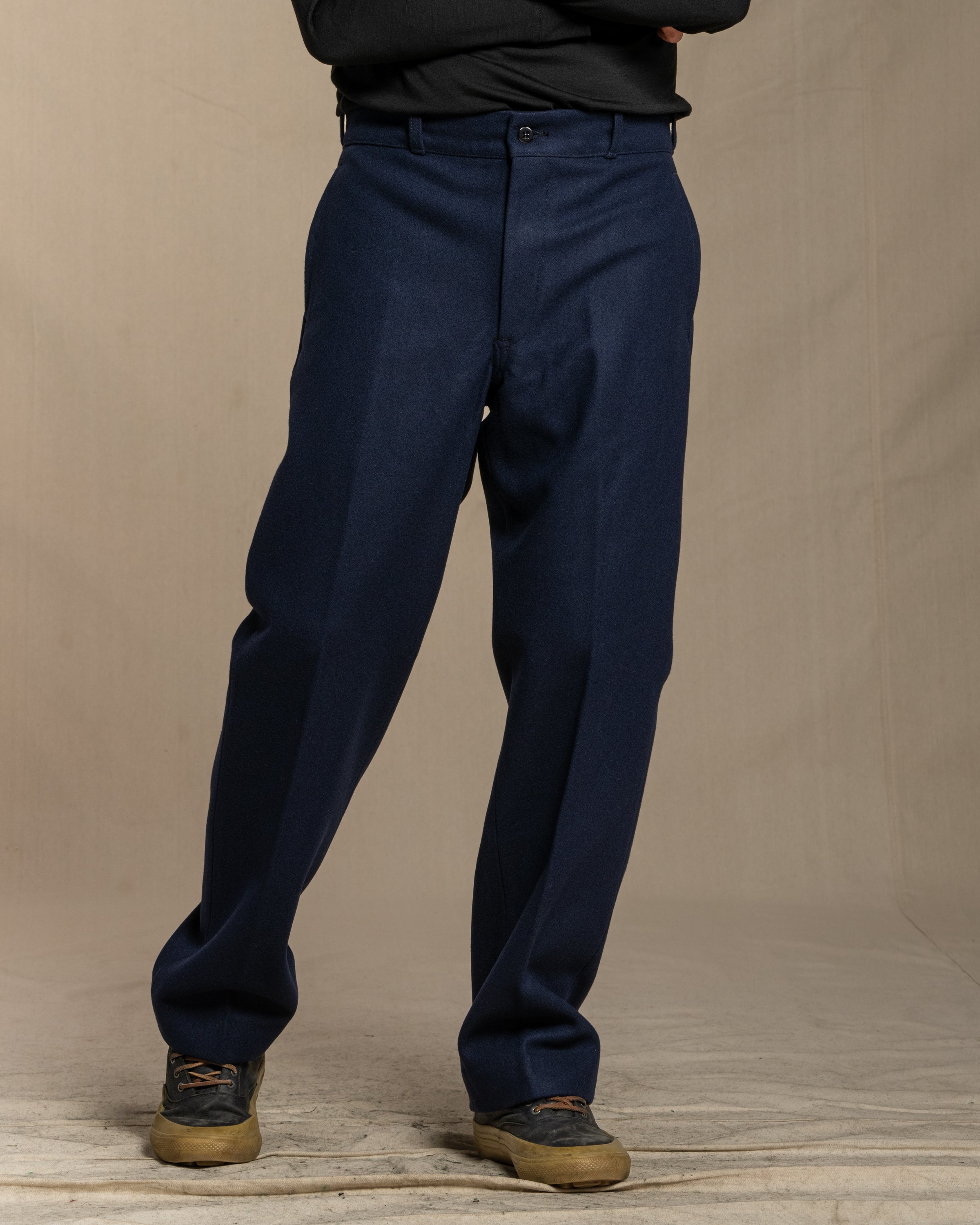 Traditional Wool Pants - Navy – Johnson Woolen Mills