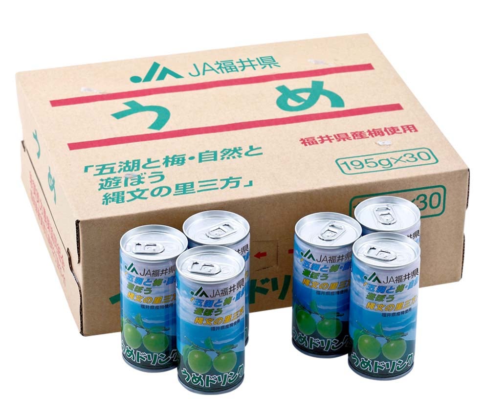 直売所間連携】うめドリンク（30本入）3ケース: 越前わかさ味浪漫