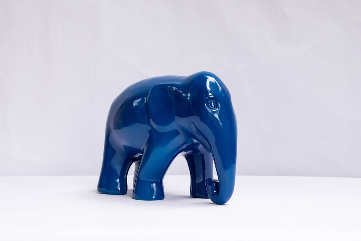 Eco-friendly sculpture - The Radiant Persian Blue Elephant - Jayav Art