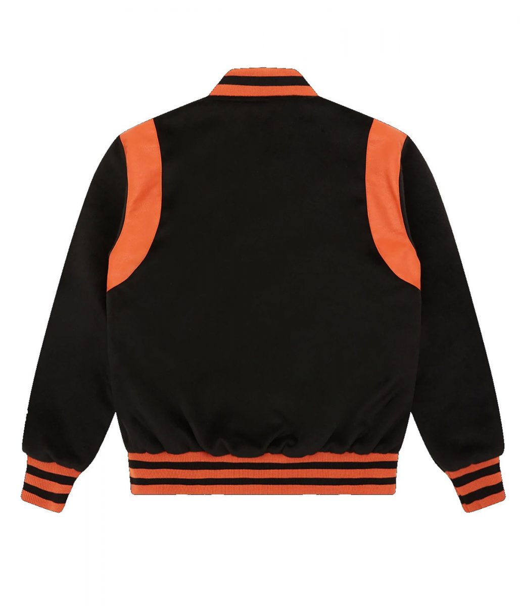 Embroidered BBC Icecream Black Varsity Jacket - Jackets Masters
