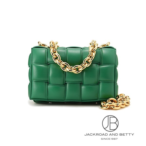 チェーン カセット ショルダーバッグ レーシンググリーン 緑[631421