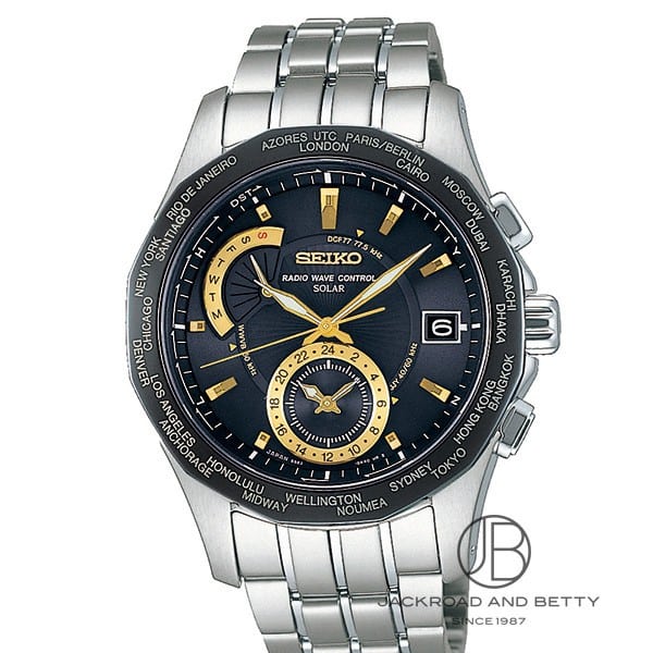 ブライツ ワールドタイム ソーラー電波[SAGA001] Brightz World Time