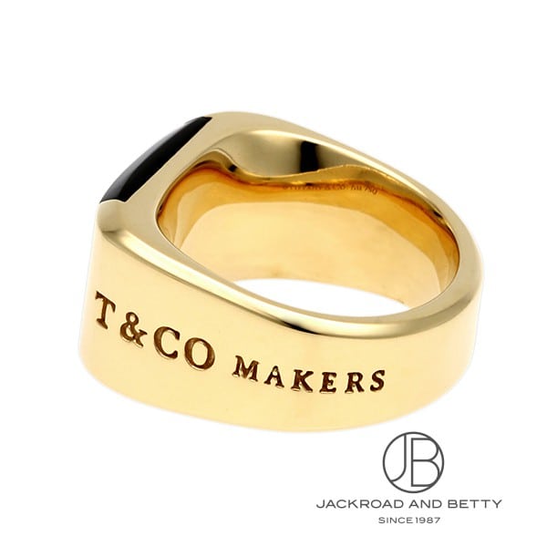 ティファニー 1837 メイカーズ ブラックオニキス シグネット リング