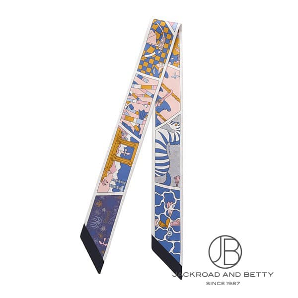 ツイリー エルメス・ファクトリー ネイビー 紺[] Twilly Hermes