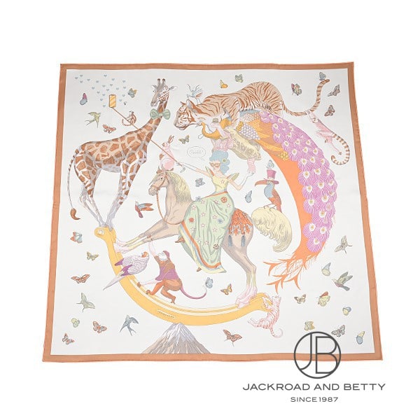 カレ90 エルメス・ストーリー アイボリー[] Carre90 Hermes Story