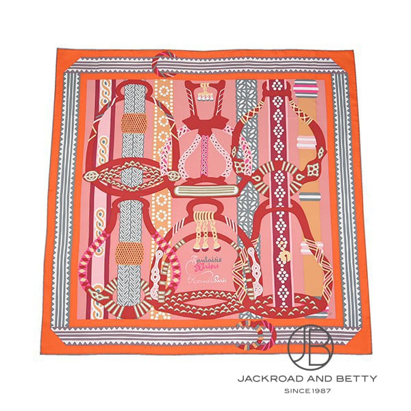 カレ90 鎧の幻想 オレンジ ピンク[] Carre90 Fantaisie d'Etriers