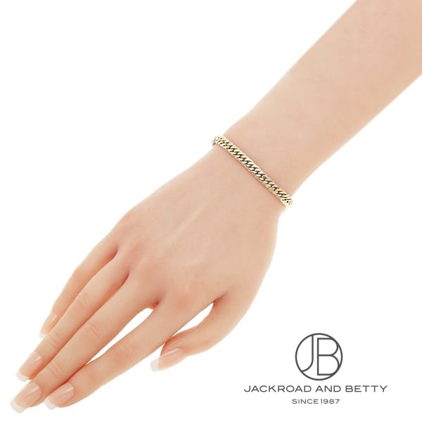 K18 PT850 コンビ 6面ダブル 19g 18cm ブレスレット 造幣局刻印有り