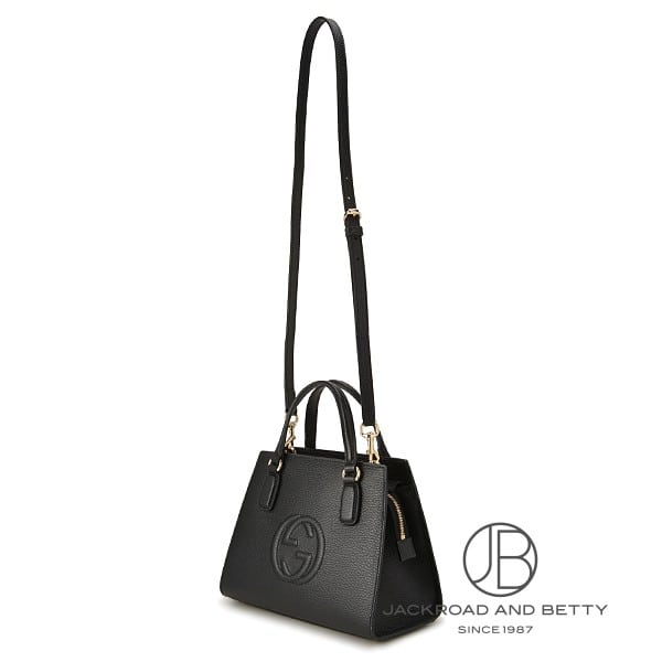 ソーホー インターロッキング 2WAY ハンドバッグ ブラック 黒[607722