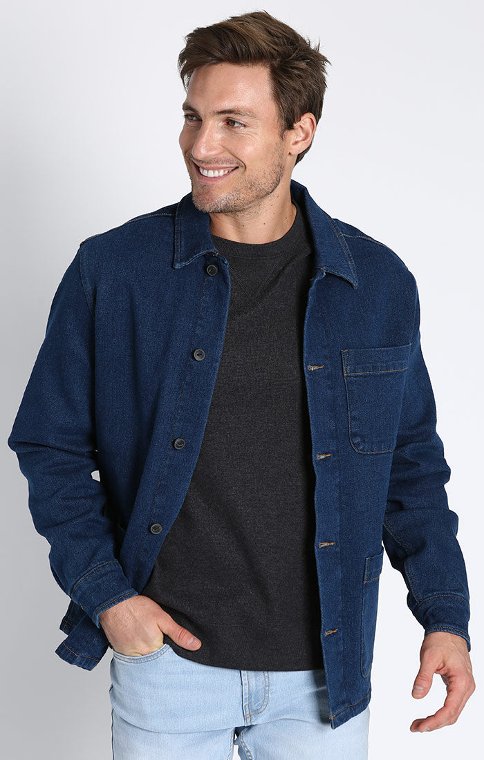 Stretch Denim Wooster Chore Coat – JACHS NY