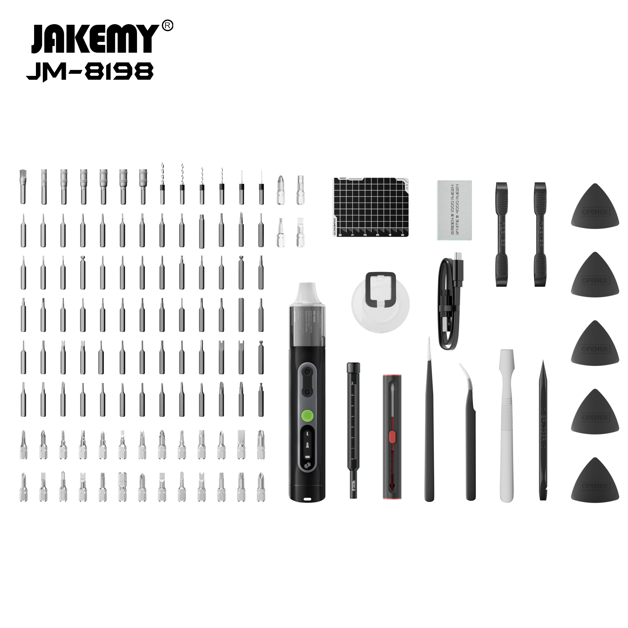 JM-8198 135 in 1 Electric Torque Screwdriver Set - Jakemy