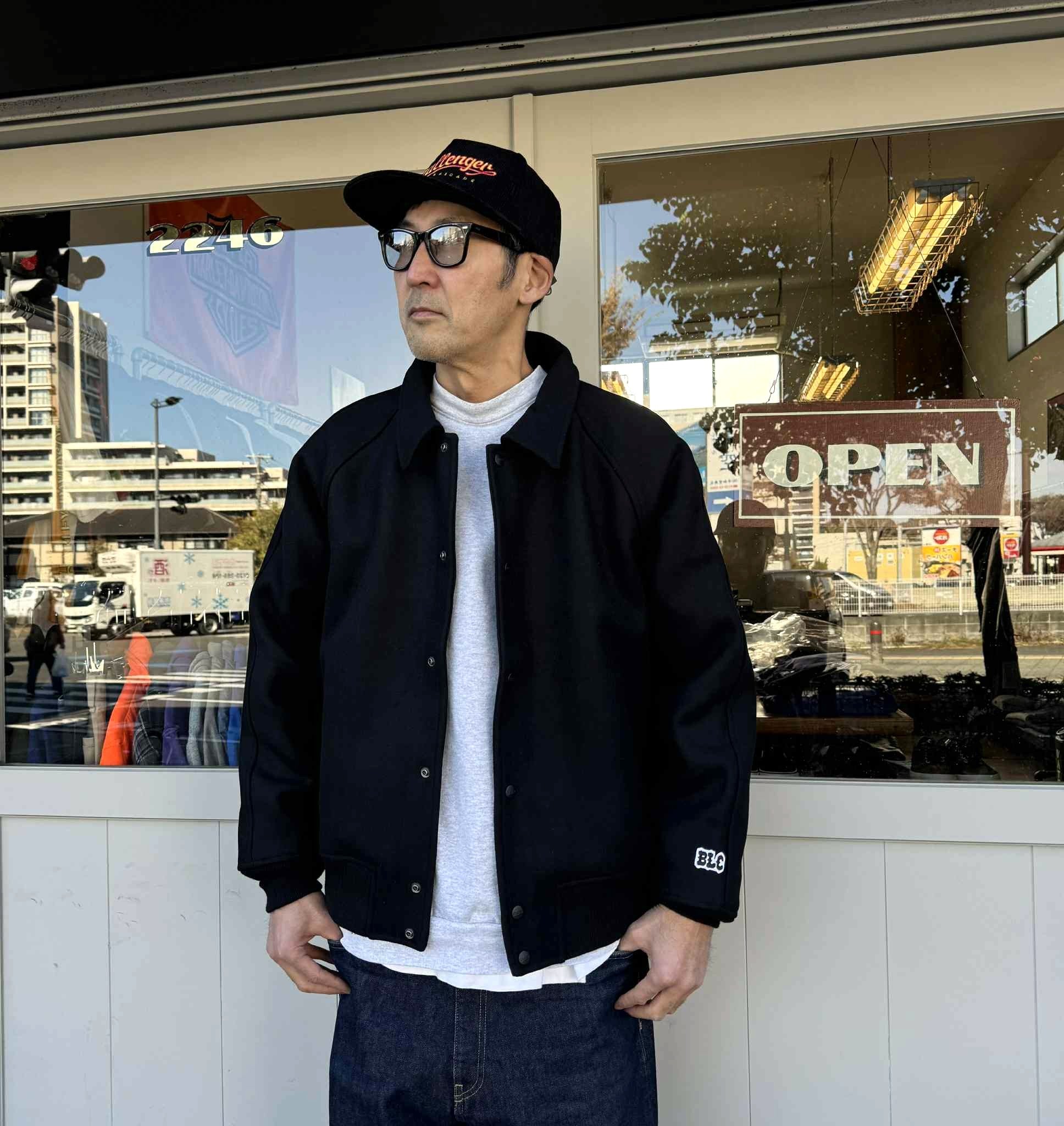 BLUCO - HEAVY MELTON AWARD JACKET - BLACK – JAKS GARAGE