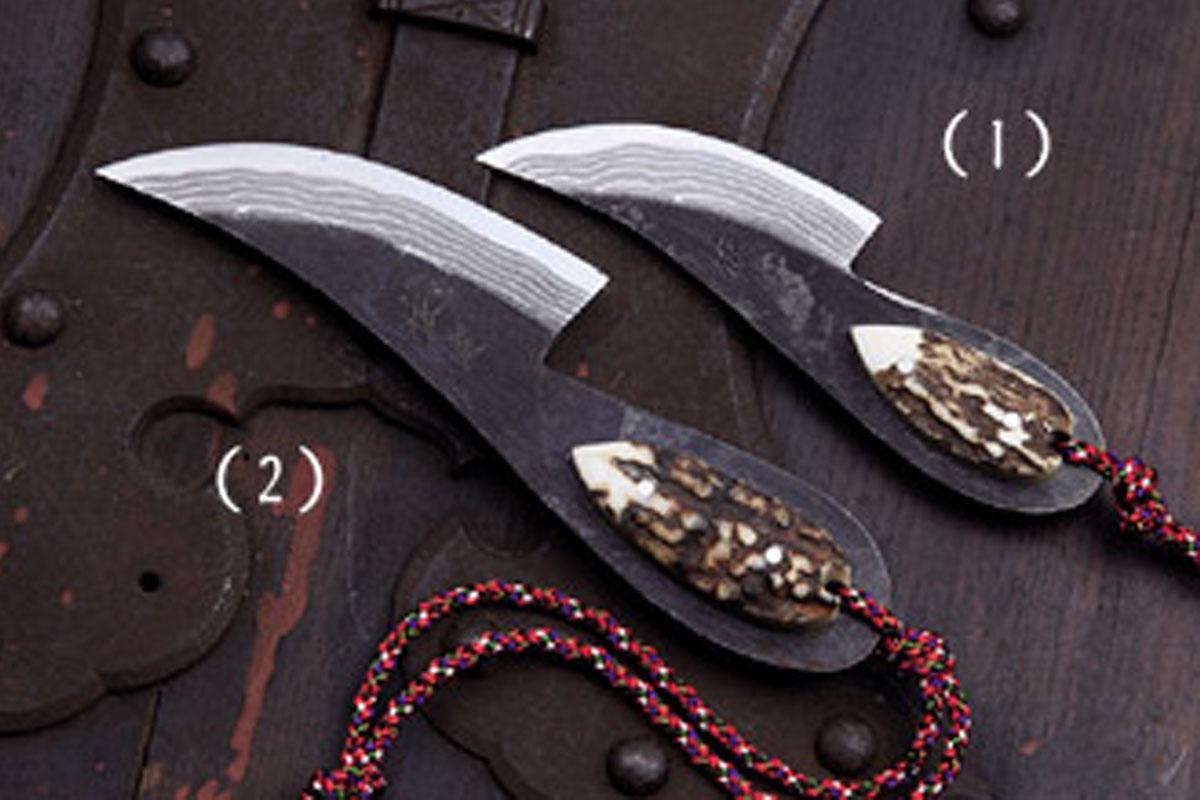 佐治武士作 （2）黒打手の平出刃2寸5分・両刃 | 日本刃物総本店