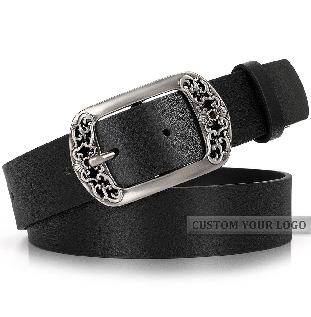 JASGOOD 1 Pack Vintage Style Faux Leather Zinc Alloy Pin Buckle