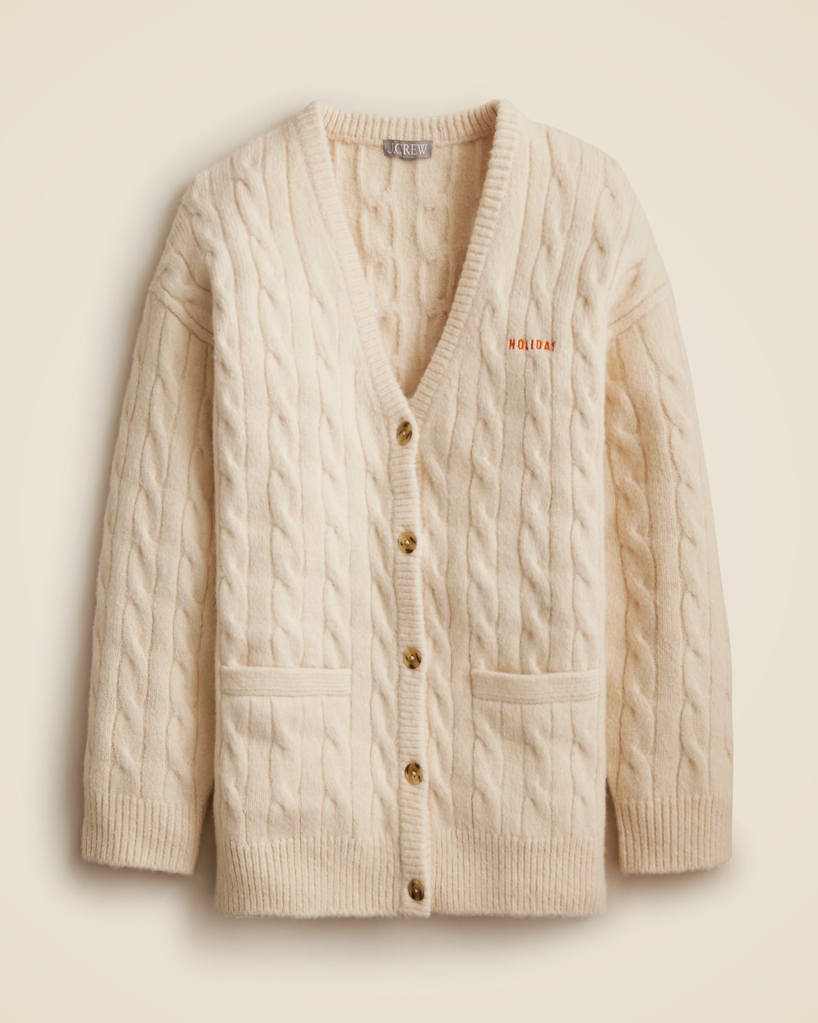 Limited-edition Holiday X J.Crew Cable-knit Cardigan Sweater For