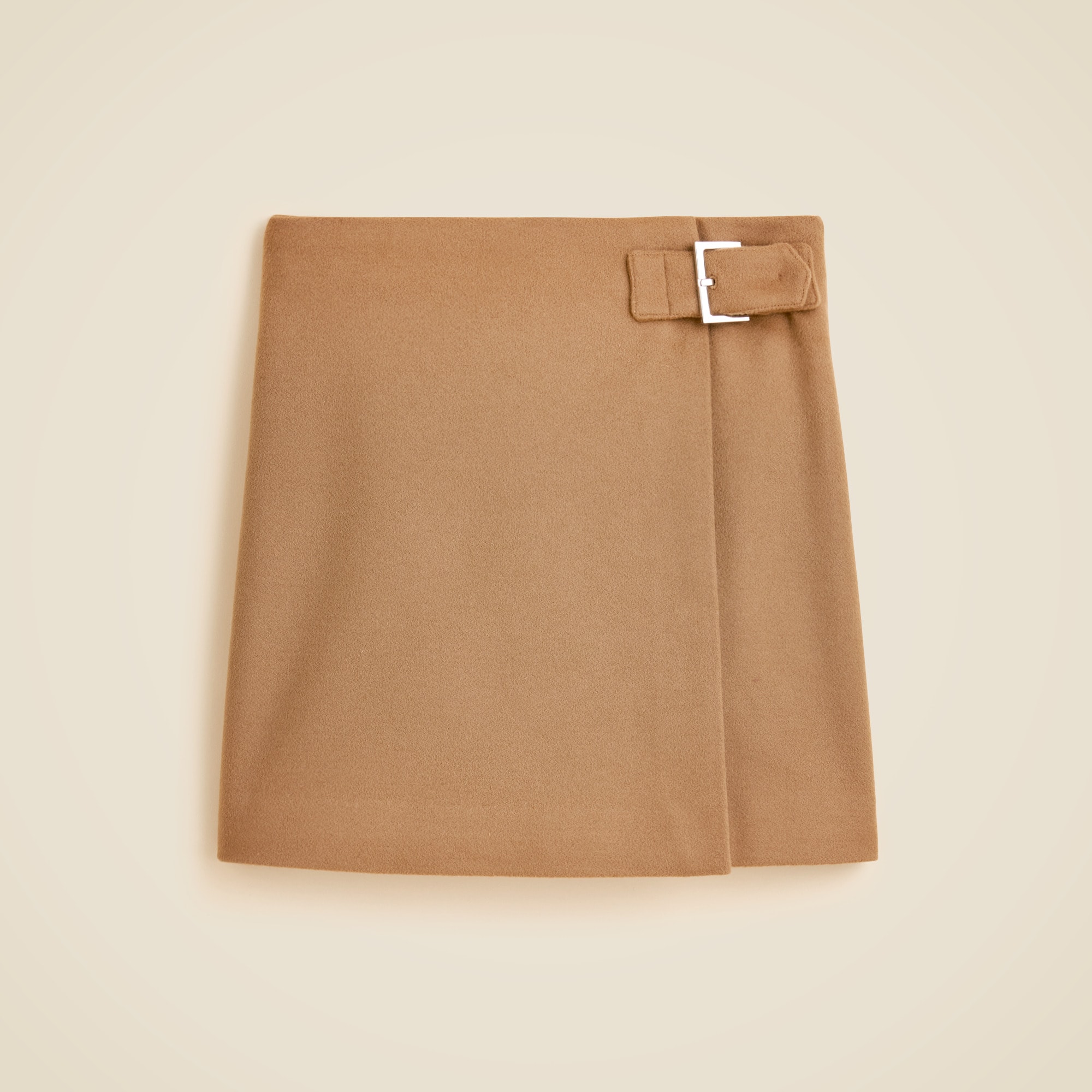 Collection Wool-cashmere Blend Mini Skirt With Buckle Detail For