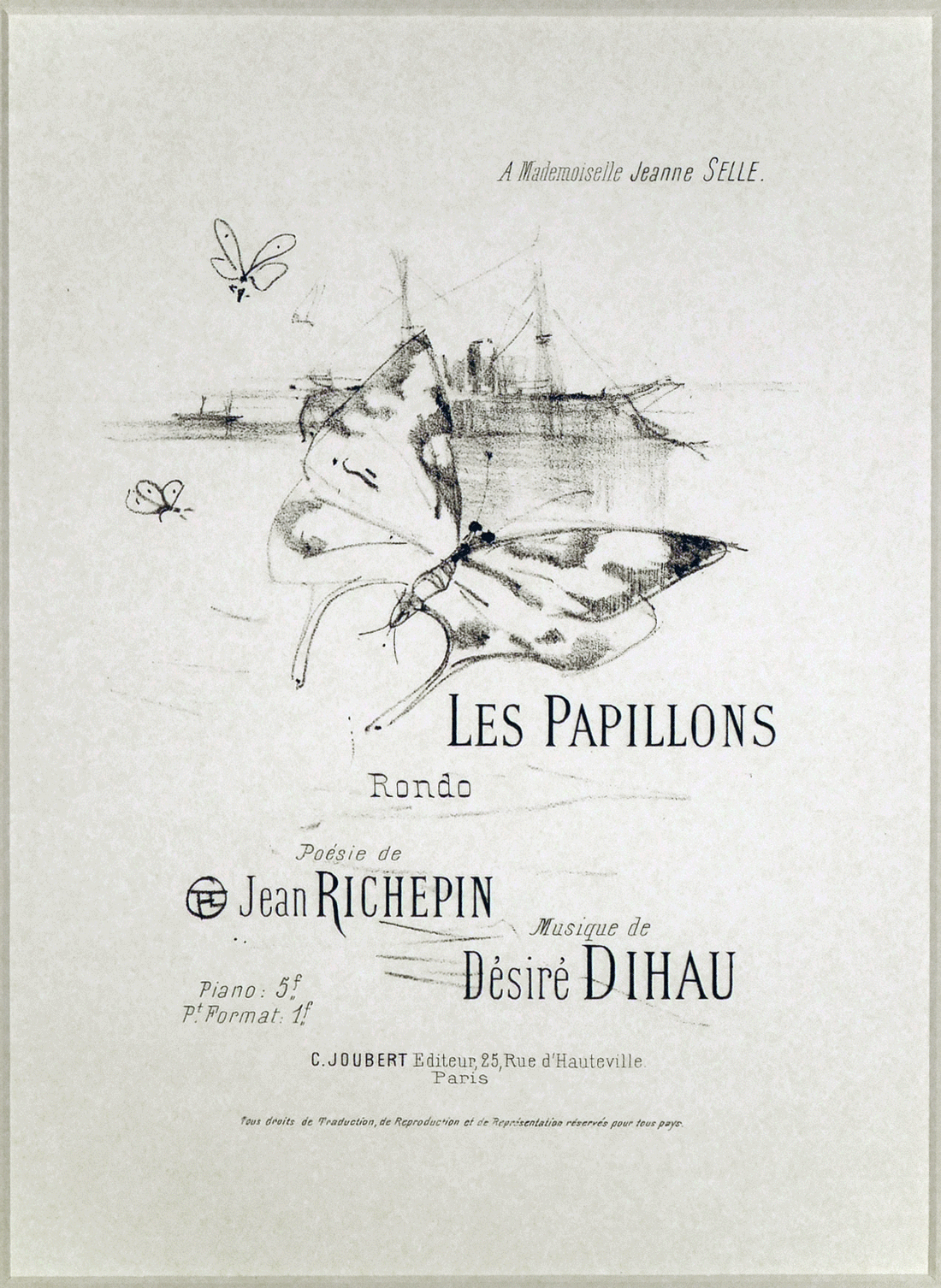 Les Papillons Original Lithograph by Toulouse-Lautrec | J D Smith