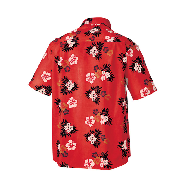AZ-56110】 ボタンダウン アロハシャツ(カジーマ/ハイビスカス柄