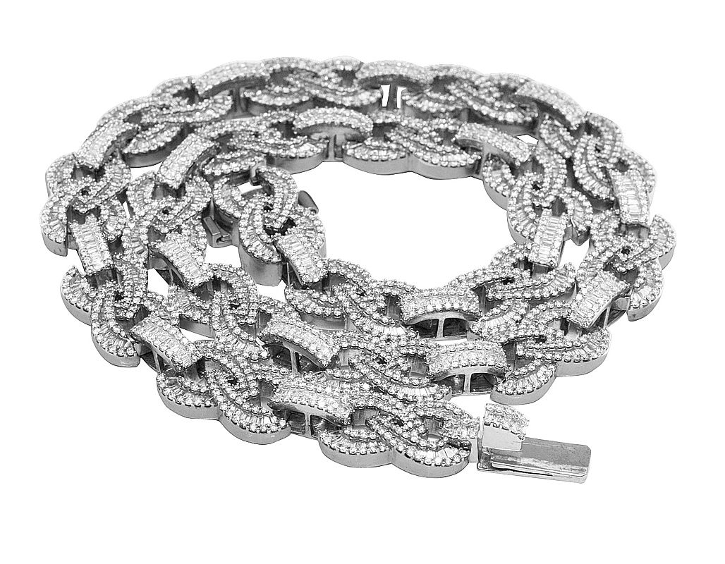 Baguette Row EGL Certified VVS 18.08 CT Diamond Infinity Link