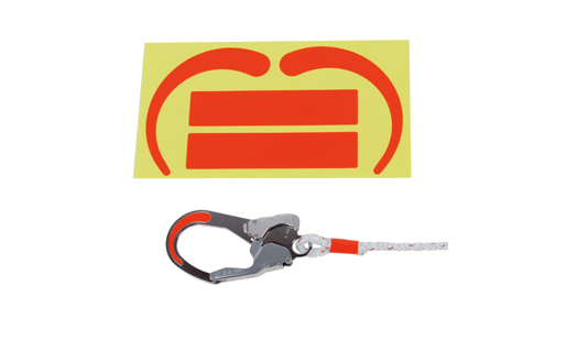 ランヤードフック用蛍光シール｜ジェフコム(株)-電設工具・電気材料