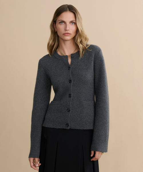 Women's Cooper Cardigan Dark Grey | Jenni Kayne