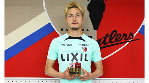 J1受賞者 鹿島アントラーズ FW40 鈴木 優磨：明治安田Jリーグ KONAMI